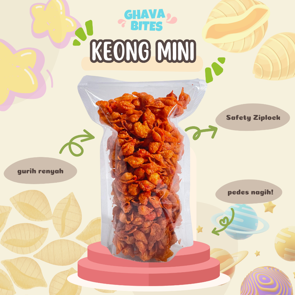 

Keong Mini Pedas Gurih Cemilan Nagih Enak Ghava Bites