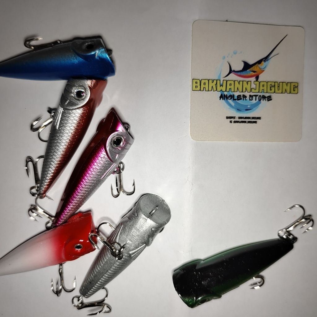 popper mini lure casting hampala baramundi