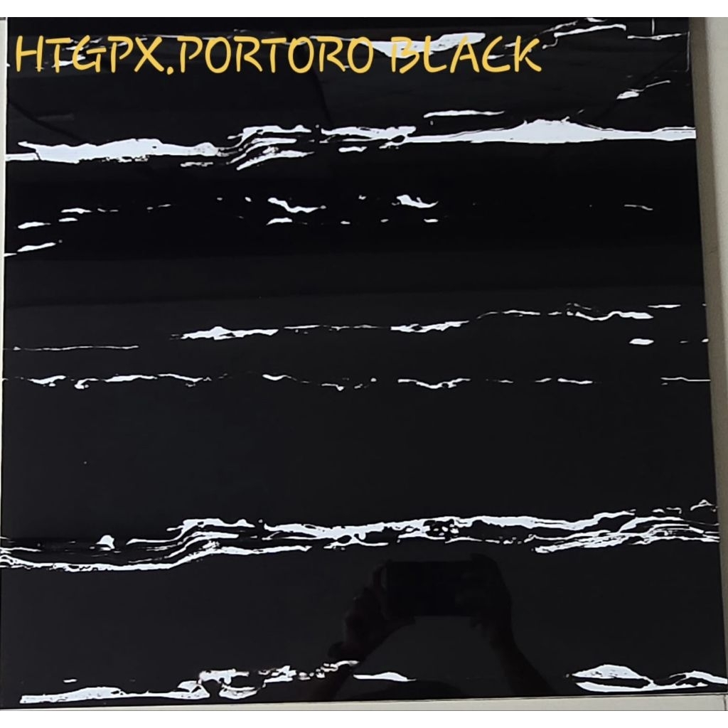 GRANIT MURAH 60X60 HITAM IKAD HTGPX PORTORO BLACK GLAZED POLISHED