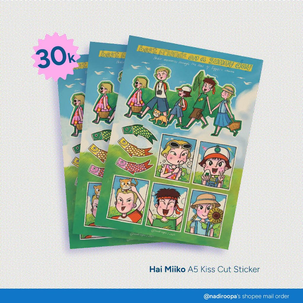 

Hai Miiko A5 Kiss Cut Sticker | NADIROOPA