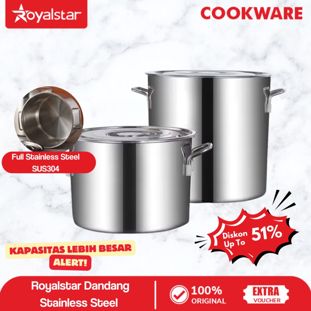 KODE Y52H Royalstar Dandang Stainless Steel SUS34 Tebal Panci Bakso