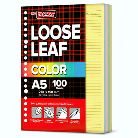 

Bigboss Loose Leaf Isi Binder A5 100Sheets Rainbow