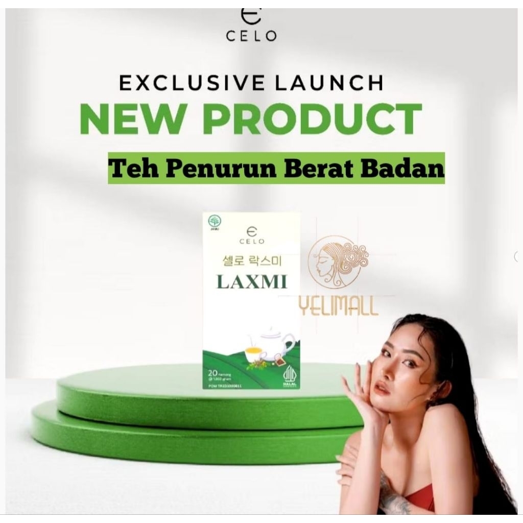 

Celo Premium LAXMITEA Penurun Berat Badan Dan Pelancar BAB BPOM 1 Box isi 10 Tea Bag