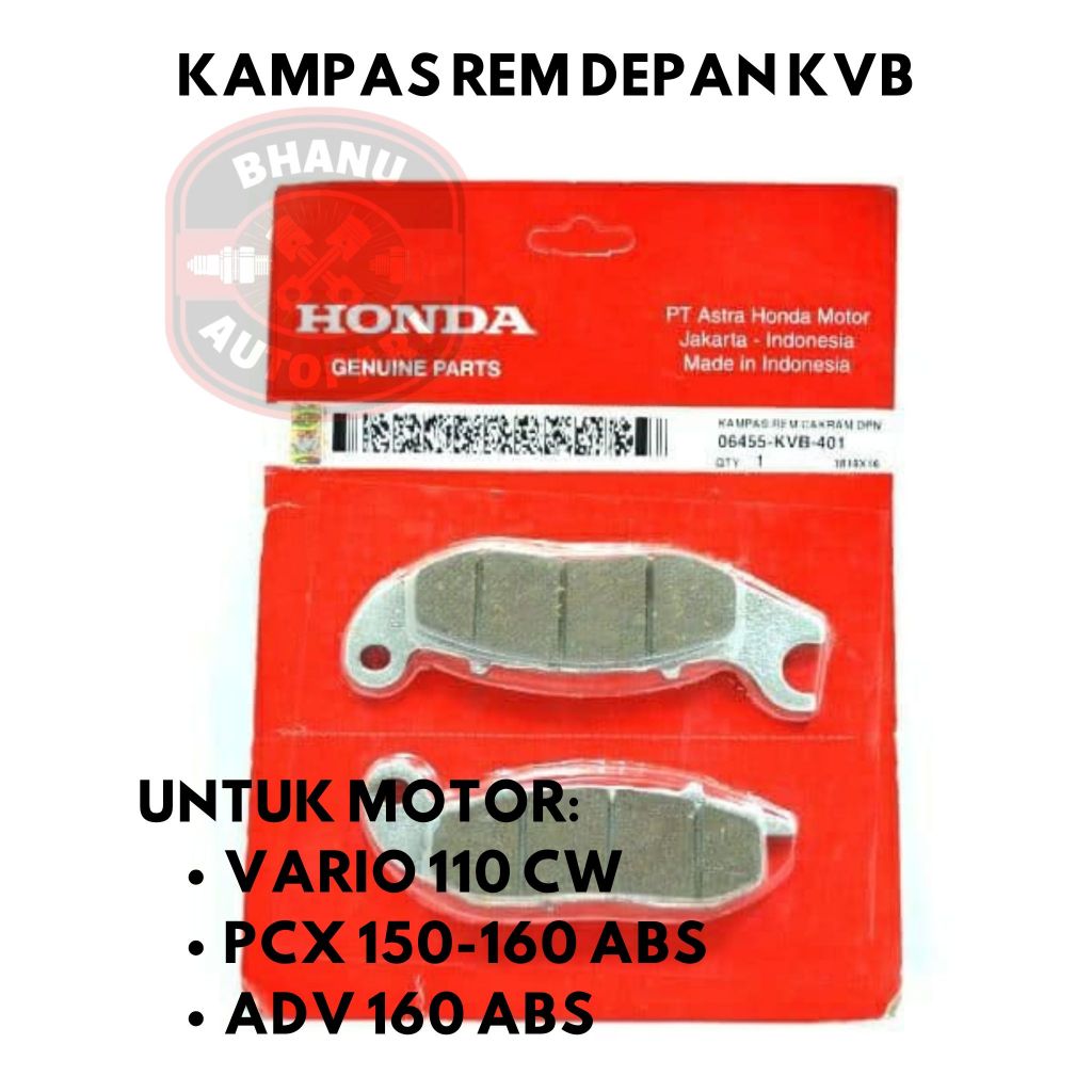 ORI HND Dispad Kampas Rem Depan Vario 110 Karbu ADV 150 - 160 ABS Stylo PCX 150 - 160 ABS