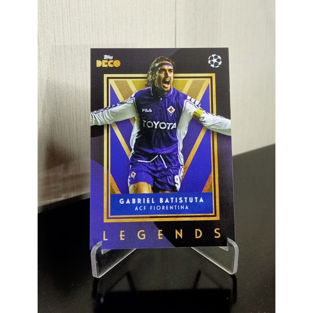 Gabriel Batistuta,Fiorentina,Topps Deco Legends,Soccer Card