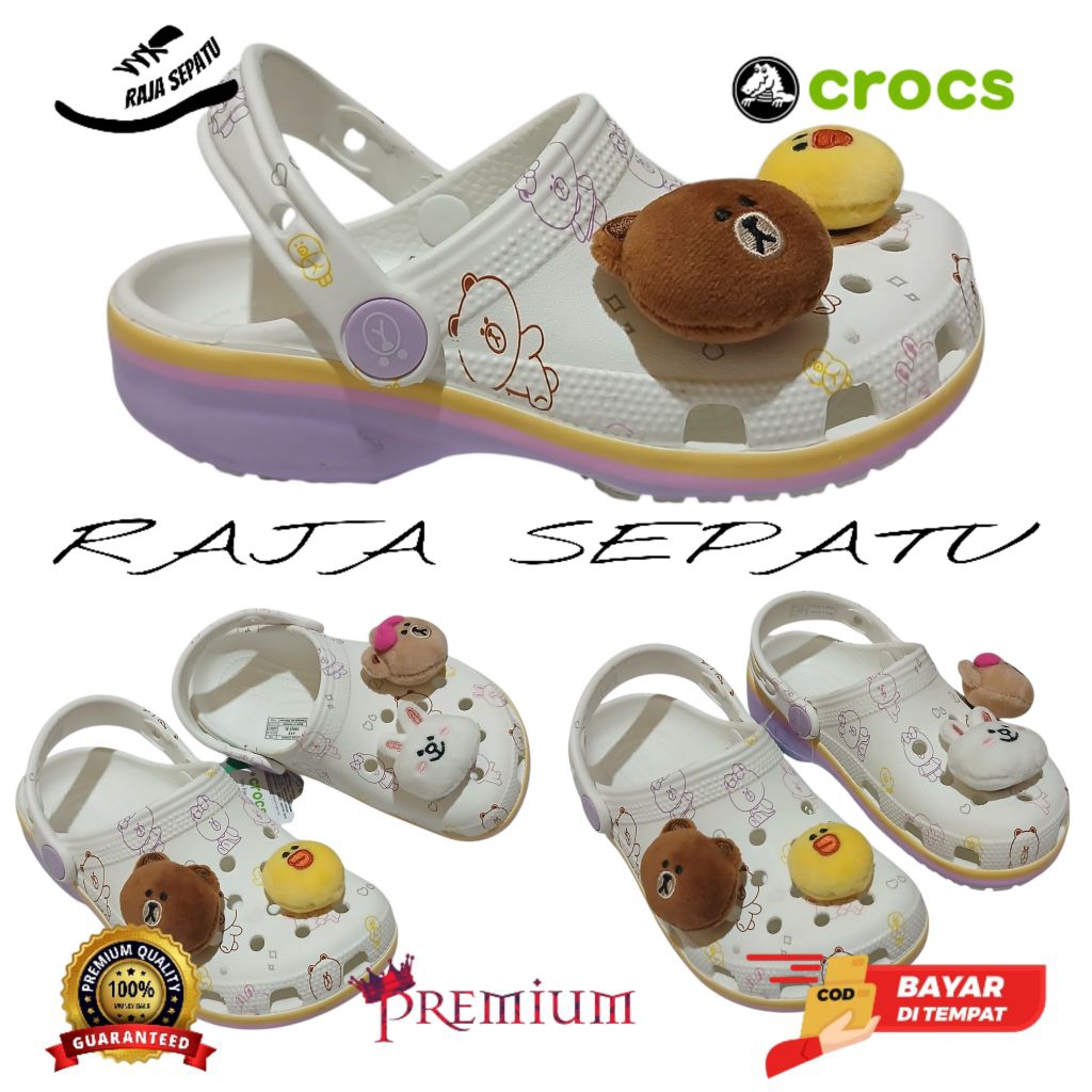 SANDAL CROCS CLASSIC LINE FRIENDS /SANSAL CROCS DEWASA & ANAK-ANAK/SANDAL CROCS DEWASA/SANDAL CROCS 