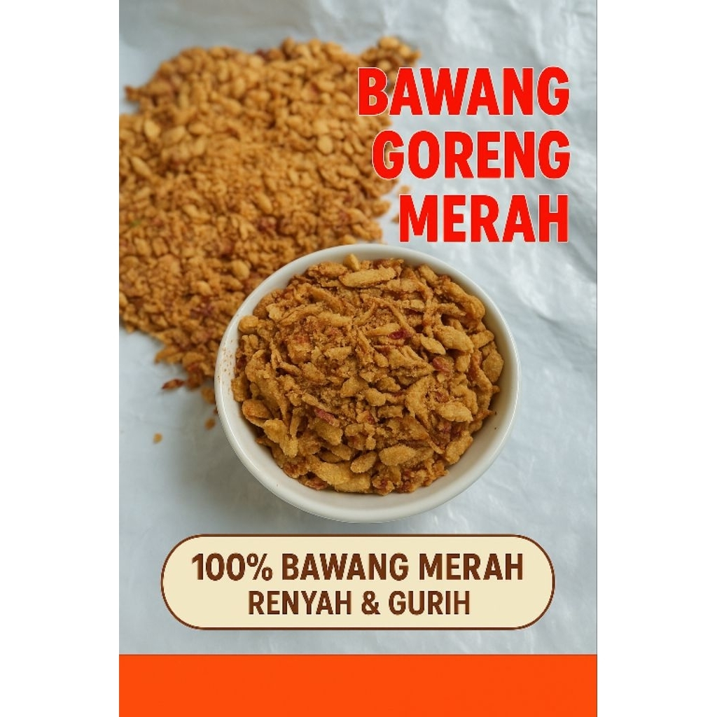 

brambang goreng Brebes 1kg (c) brambang goreng asli- bahan masakan