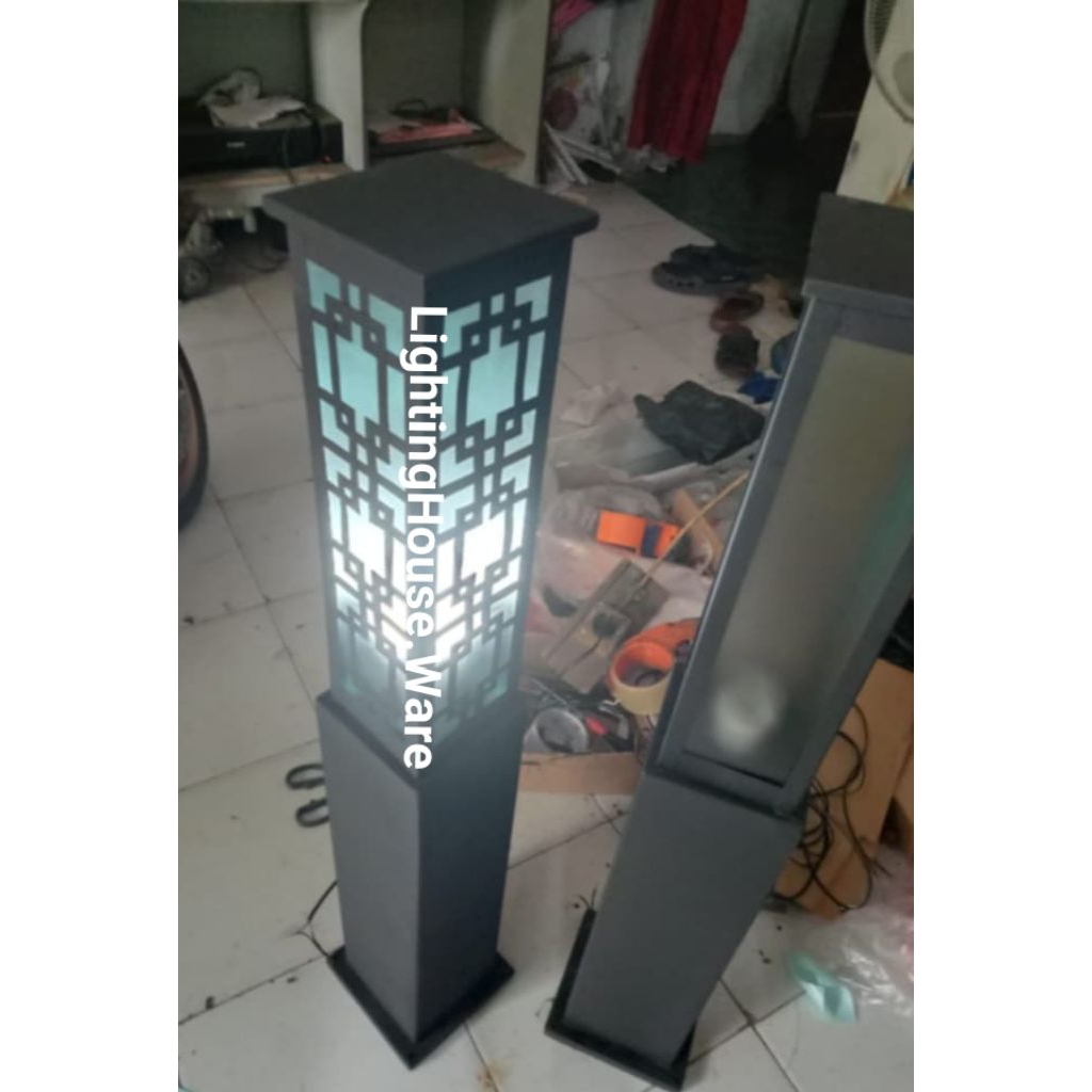 LAMPU TIANG PANJANG 90CM DEKORASI TAMAN PAGAR PILAR MINIMALIS  LAMPU HIAS DINDING TERAS RUMAH