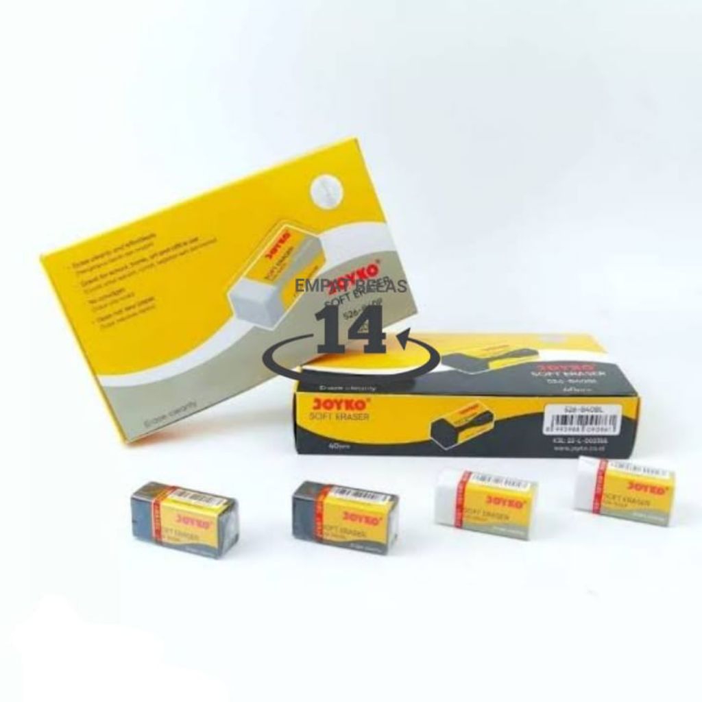 

Penghapus Joyko kecil Hitam & Putih ( Isi 20, 10 & 5 Pcs )