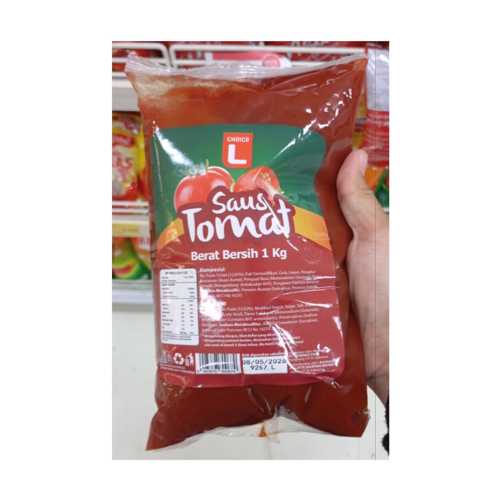 

CHOICE L SAUS TOMAT 1 KG ISI 3 PCS