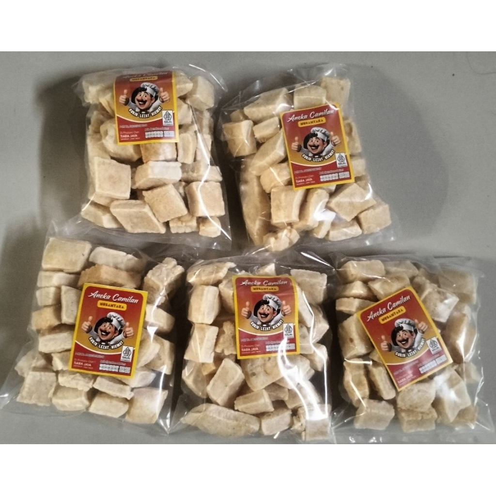 

Isi 5 bungkus kerupuk rambak tahu kotak original rasa terasi udang bawang