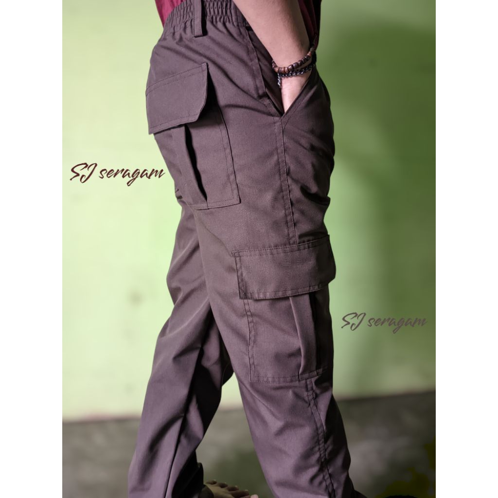 Celana Pramuka Seragam Sekolah Celana PDL Hitam SD SMP / Celana PDL Pramuka termurah Celana Panjang