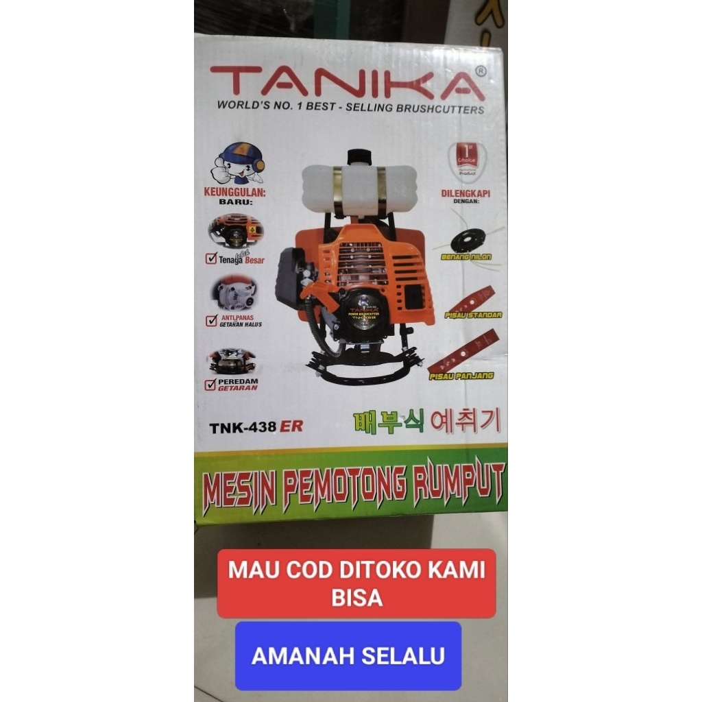 Mesin potong rumput tanika 438ER tenaga besar