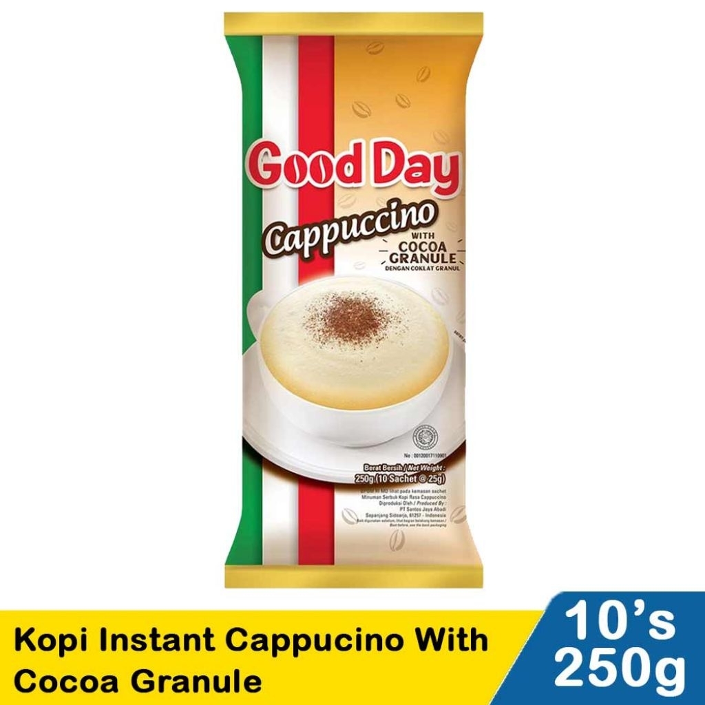 

Good Day Kopi Instant Cappuccino W/Coklat Granul 10x25g