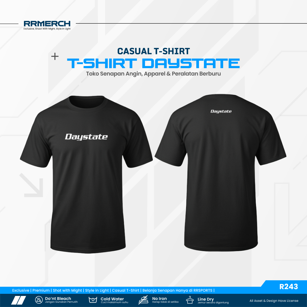 R243 Kaos Daystate | T-Shirt Pengemar Olahraga Luar Ruangan | Kaos Casual Pria