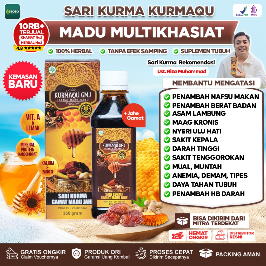 

F_daybose - Kurmaqu Sari Kurma & Madu Vitamin Nafsu Makan Penggemuk Anak BPOM Halal