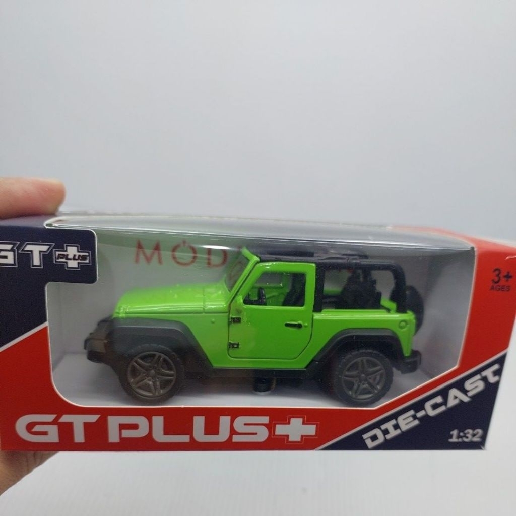 PROMO 10 10 MAINAN ANAK MOBIL WRANGER CONVERTIBLE HIJAU 1:32 MINIATUR MOBIL DIE CAST 1:44 APOLO 2021