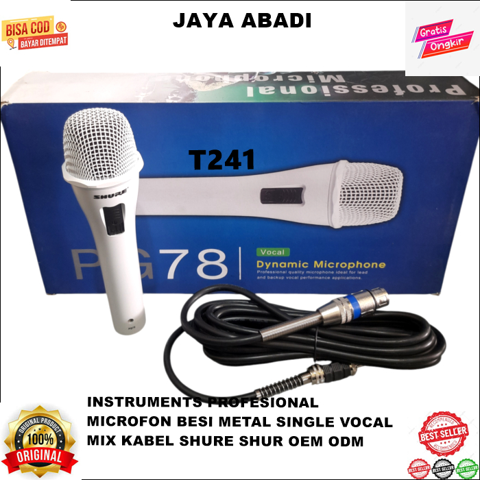 T241 COD MIX KABEL SHURE SHUR OEM ODM MICROFON BESI METAL SINGLE VOCAL INSTRUMENTS PROFESIONAL DY