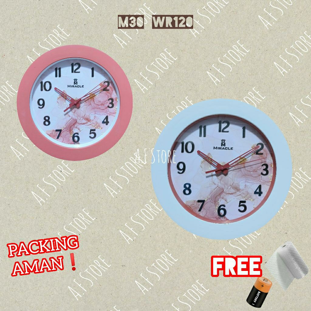 Jam Dinding Miracle | M30 WR120 | Diameter 30cm