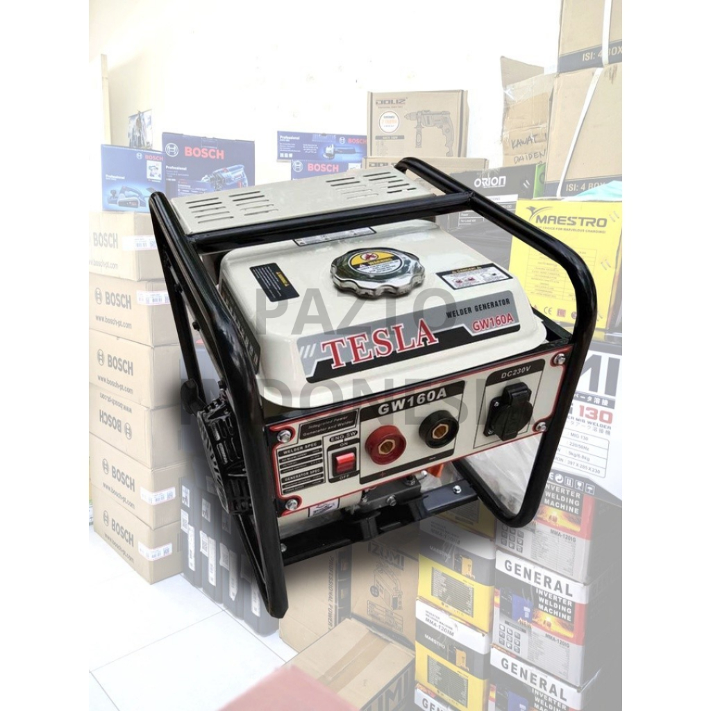 Genset LAS 1000Watt TESLA GW160A / Genset Mesin Welding Las Listrik 1000 Watt 160A 160 Ampere Power 