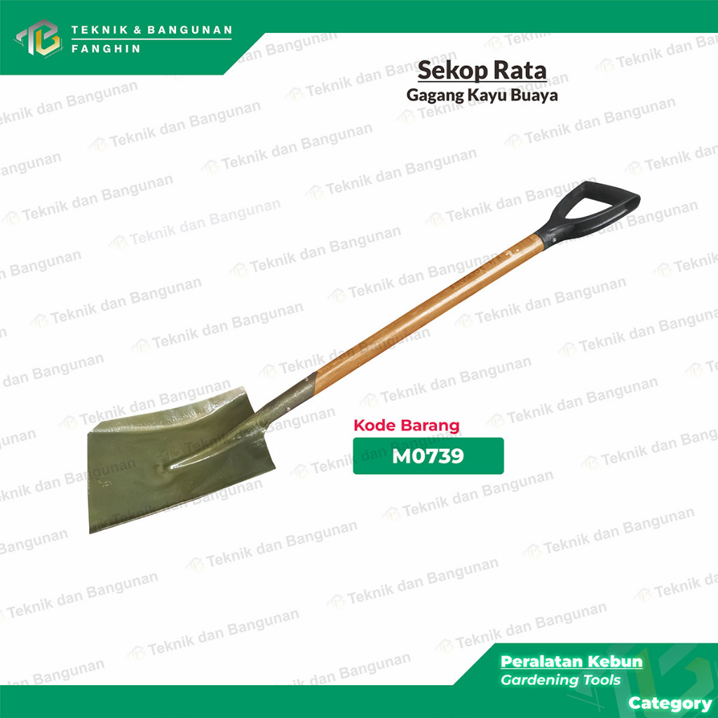 SEKOP SKOP PASIR SEMEN TANAH GAGANG KAYU RATA DATAR SEKOP TAMAN CROCODILE