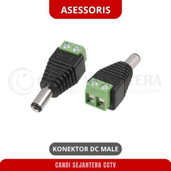 konektor dc male colokan cctv konektor power dc male cctv jack dc male