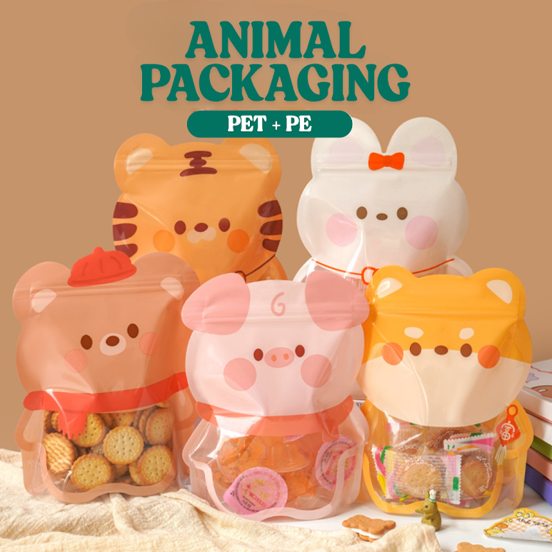 

Plastik Goodie Bag Animal Ziplock Klip Snack Kue Cookies Zipper Kemasan Ulang Tahun Birthday Lucu Unik Hadiah Kado Gift