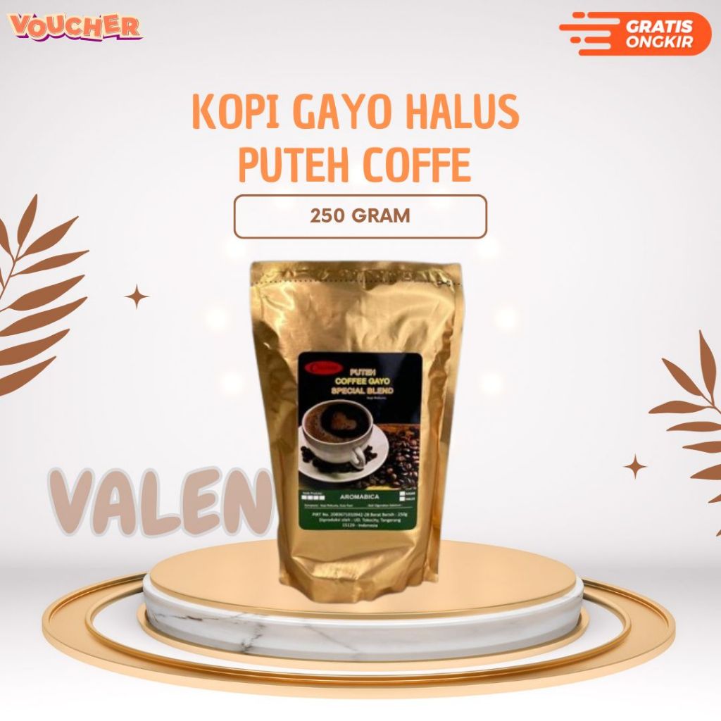 

Kopi Gayo Halus GOLD Puteh Coffee Special Blend Premium 250 Gr Halal Bubuk Robusta