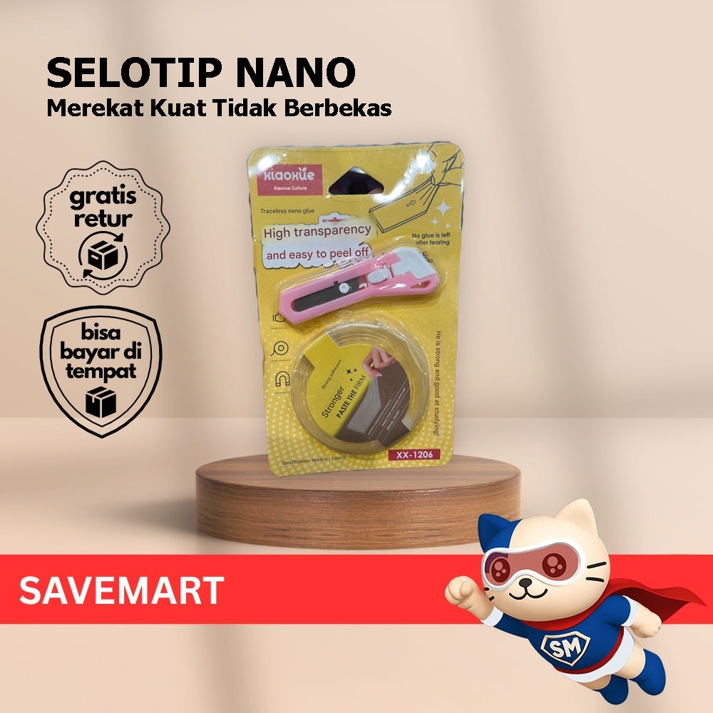 

Cutter Mini 2in1 Double Tape Gel Polos Isolasi Bening Lucu Unik Pemotong Kertas Paper Cutter Multifungsi Portable