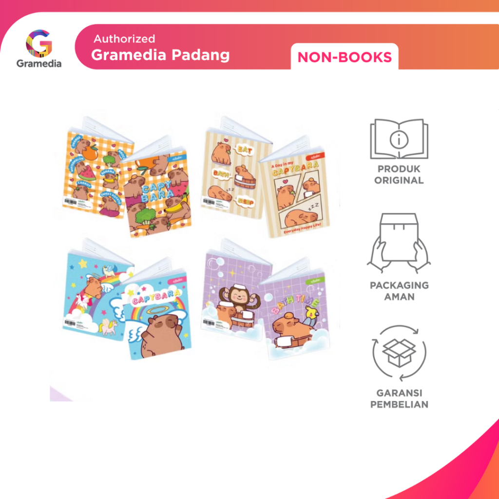 

Gramedia Padang - Estudee K Kwarto 38 Capybara (10 pcs isi 40 lembar)