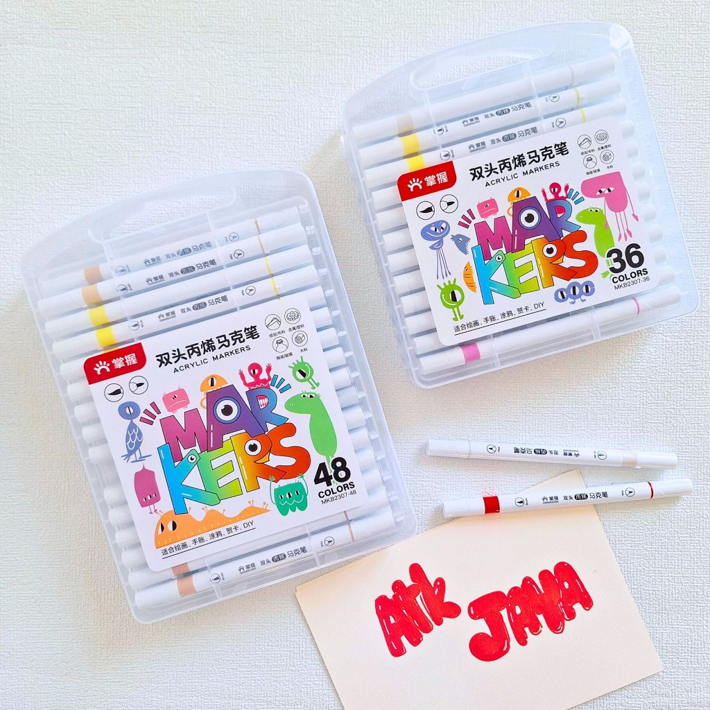 

GRASP DUAL TIP Acrylic Markers Spidol Akrilik 2 Ujung Brush Tip dan Fine Tip