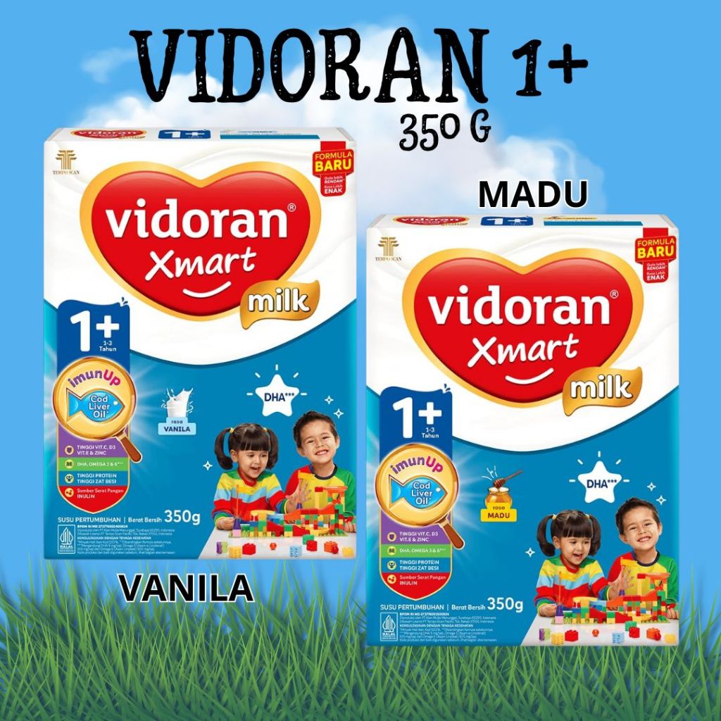 

Vidoran Xmart 1+ All Variant 350gr Susu Formula Pertumbuhan Anak 1-3 Tahun