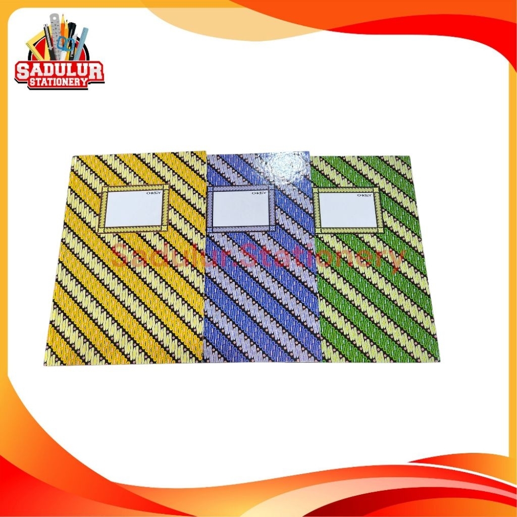 

1 PCS Buku HardCover Okey Folio 100Lembar Buku Tulis Batik folio 100