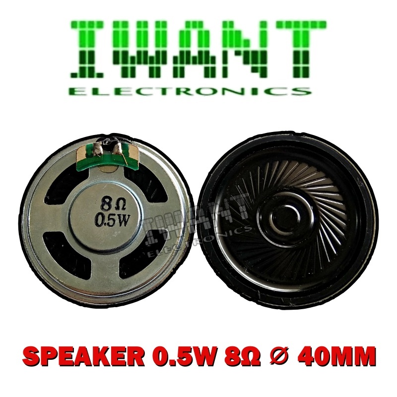 SPEAKER MINI 0.5W 8 OHM ⌀ 40MM SPEAKER 0.5W 8OHM SPEAKER PERAKTEK ELEKTRONIK