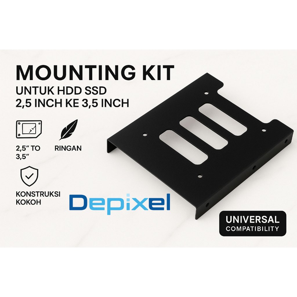 Bracket Mounting HDD SSD 2.5" ke 3.5" – 