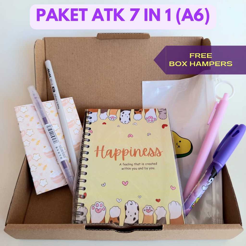 

(7 pcs/pack) Paket Alat Tulis 7in1 / Set Alat Tulis / Kado Siswa/Kado teman /Hampers kado wisuda