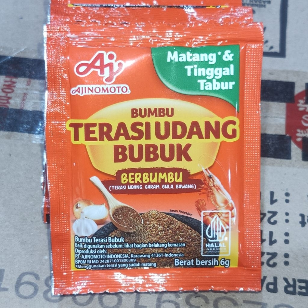 

AJINOMOTO Terasi Udang Bubuk Sachet renceng 10pcs x 6gram