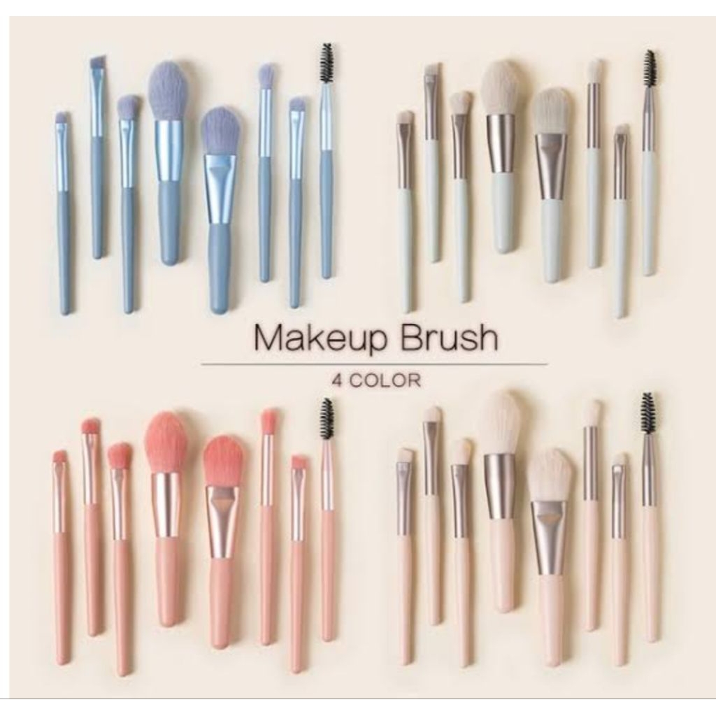 G (G9) BRUSH MAKE UP TREVEL/FREE POUCH/KUAS MAKE UP 8 IN 1