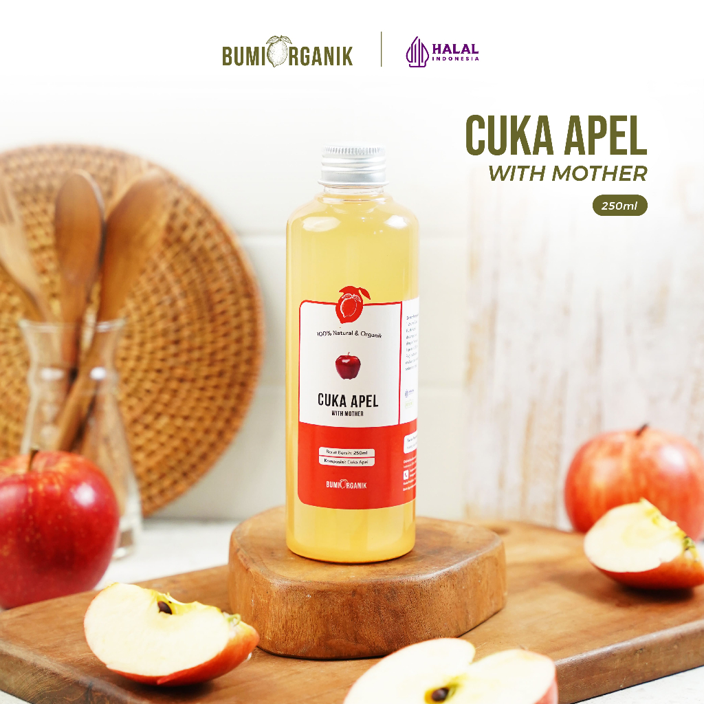 

CUKA APEL ORIGINAL ORGANIK 250ML WITH MOTHER BUMI ORGANIK / APPLE CIDER VINEGAR / CUKA SARI APEL ORIGINAL UNTUK DIET KESEHATAN DETOX DETOKS / CUKA APPLE / BRAGG ORIGINAL ASLI CUKA APEL NUTRIFARM ORIGINAL DARIBUMI / NUTRIFARM / CUKA APEL BEORGANIK