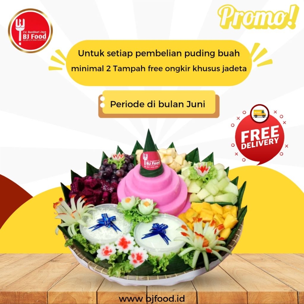 

Tumpeng Puding Buah / Tumpeng buah / Bjfoodcake