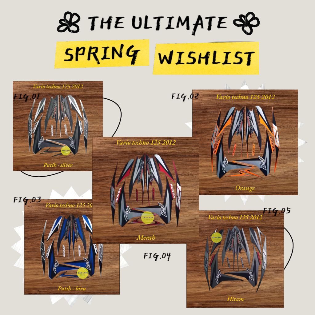 stiker striping skotlet lis body motor honda vario techno 125 fi tahun 2012