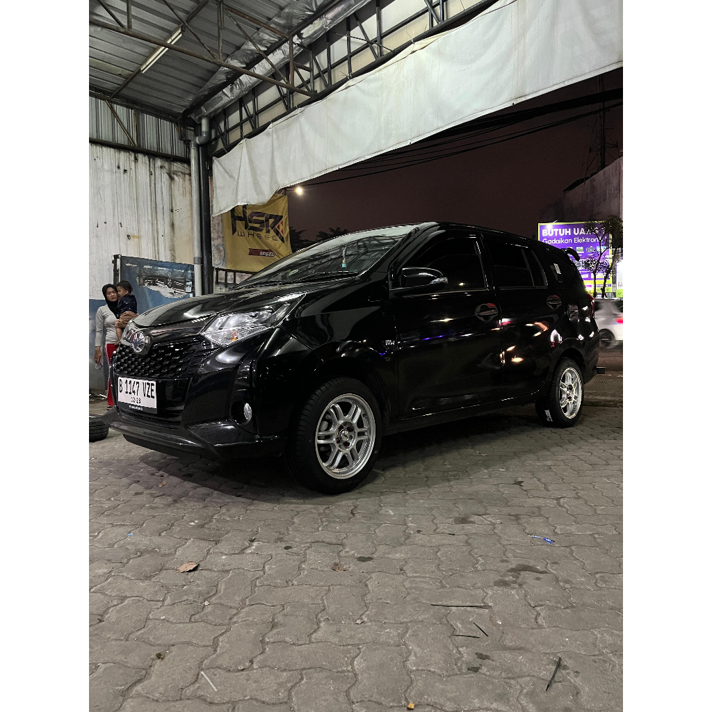 paket velg plus ban accelera 185 55 r15 untuk mobil calya use velg hsr aeri ring 15