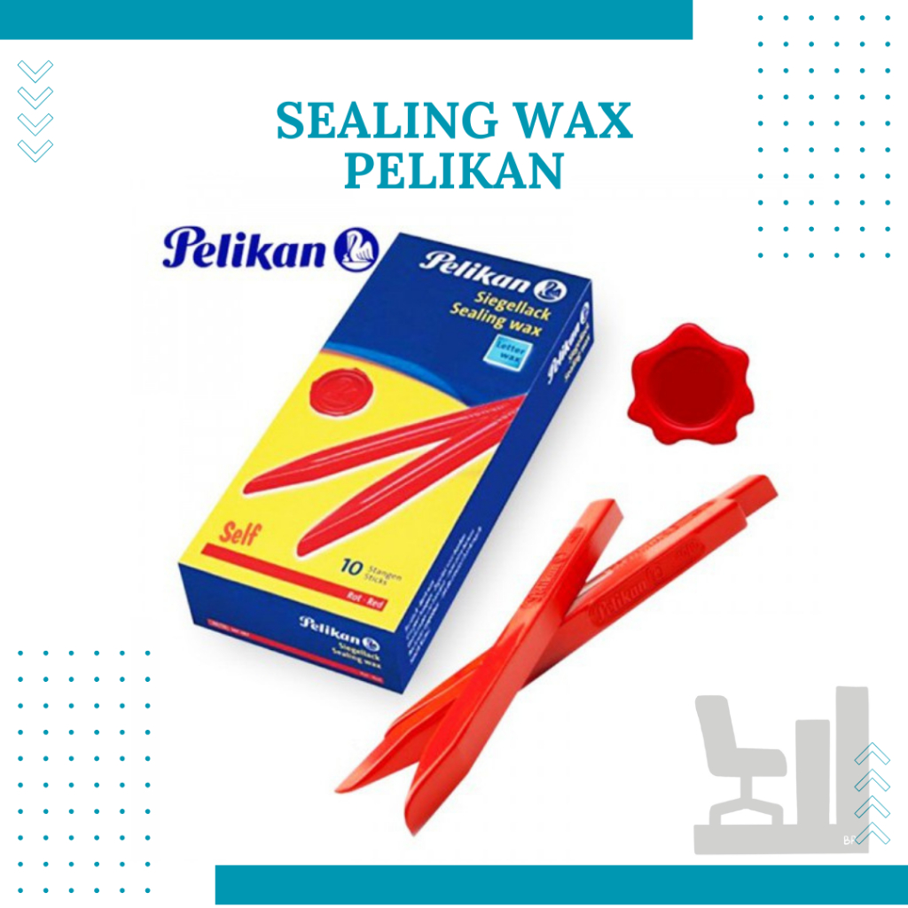 

(1 pc) Sealing Wax PELIKAN Red | Lilin Segel warna Merah untuk Surat Aesthetic Vintage