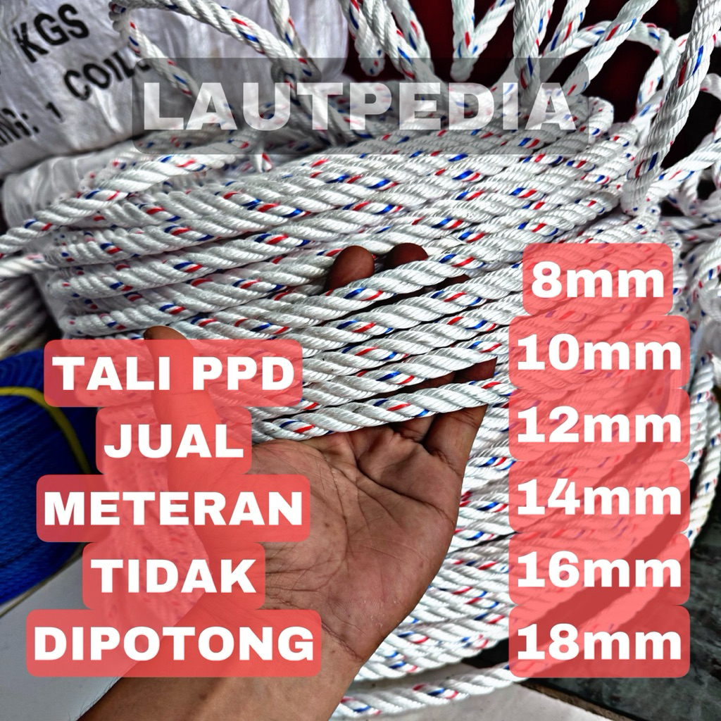 

Tali PPD Tambang Kuat - Tali Serbaguna Nelayan, Pertanian, Konstruksi - Jual Meteran
