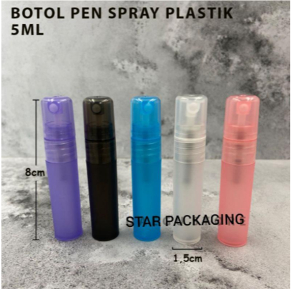 Botol 5ML Botol Spray 5ML Botol Spray Pen 5ML Botol Pen Spray 5ML Plastik Doff Frosted Botol Parfum 