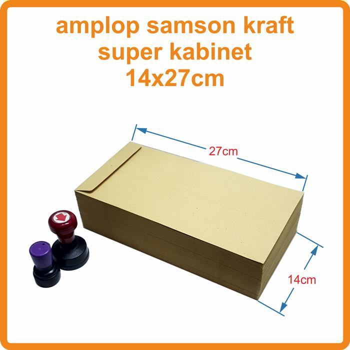 

Amplop Coklat Samson Super Kabinet Ukuran 14x27cm - 1 pak isi 100 pcs
