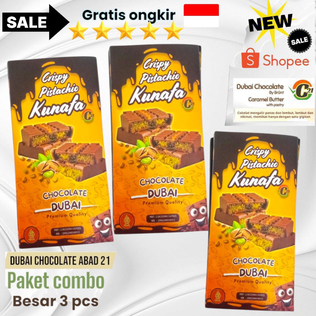

DUBAI CHOCOLATE C21 BUNDLING /CRISPY PISTACHIO KUNAFA /PENCINTA COKLAT /C21VIRAL