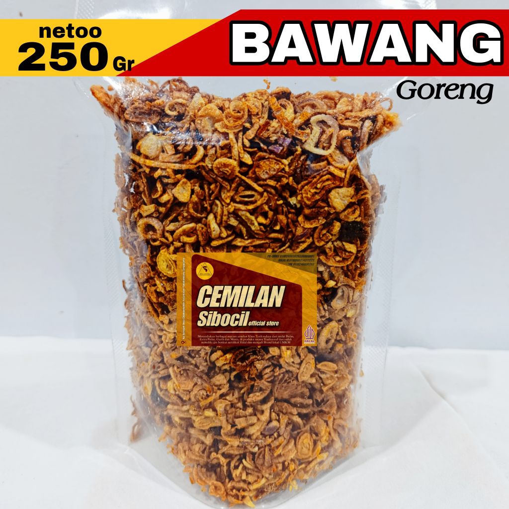 

BAWANG GORENG Premium Tanpa Tepun Sibocil Original Renyah dan gurih makan / cemilan / snack