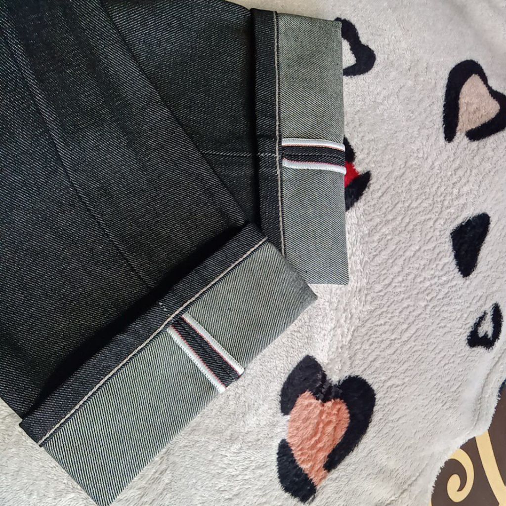 CELANA JEANS PANJANG   CELANA DENIM SELVEDGE BLACK INDIGO KAKU