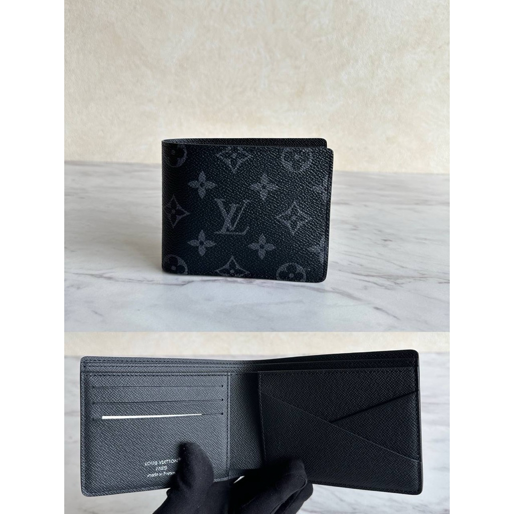 LV MULTIPLE BIFOLD WALLET MONOGRAM ECLIPSE